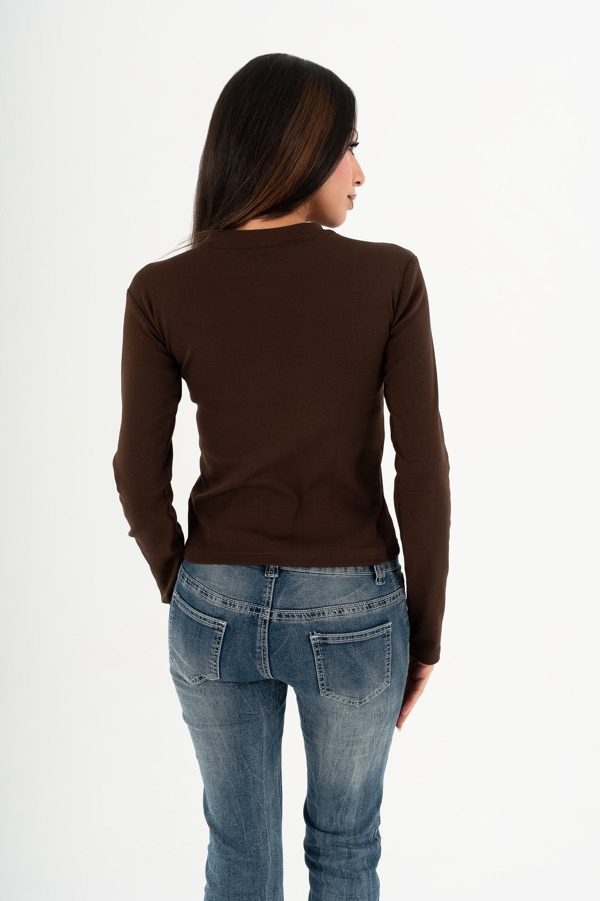 Crew Neck Long Sleeve – Chocolate